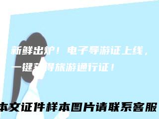 新鲜出炉！电子导游证上线，一键获得旅游通行证！