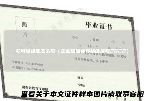 导游资格证怎么考（企业培训师资格证报考2022）