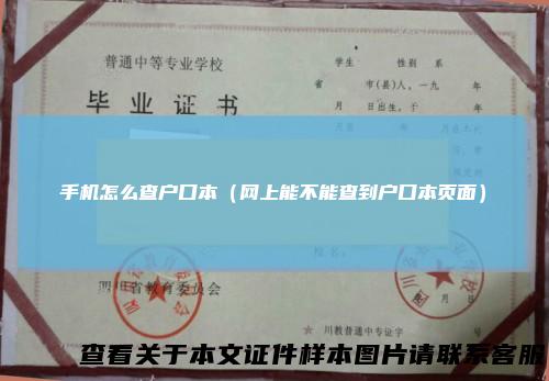 手机怎么查户口本（网上能不能查到户口本页面）