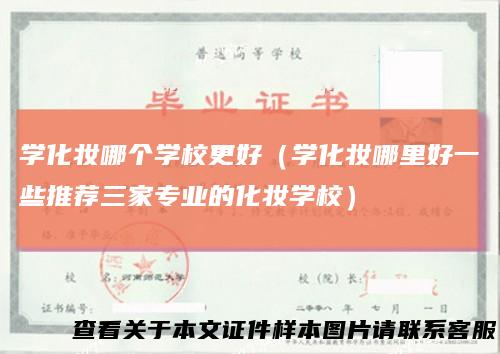 学化妆哪个学校更好（学化妆哪里好一些推荐三家专业的化妆学校）