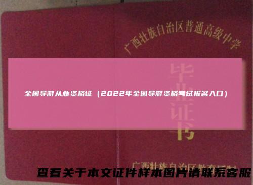 全国导游从业资格证（2022年全国导游资格考试报名入口）