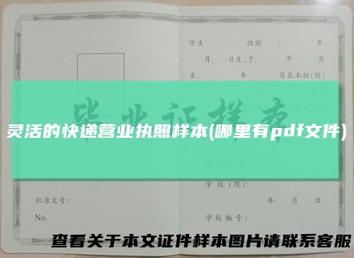 灵活的快递营业执照样本(哪里有pdf文件)