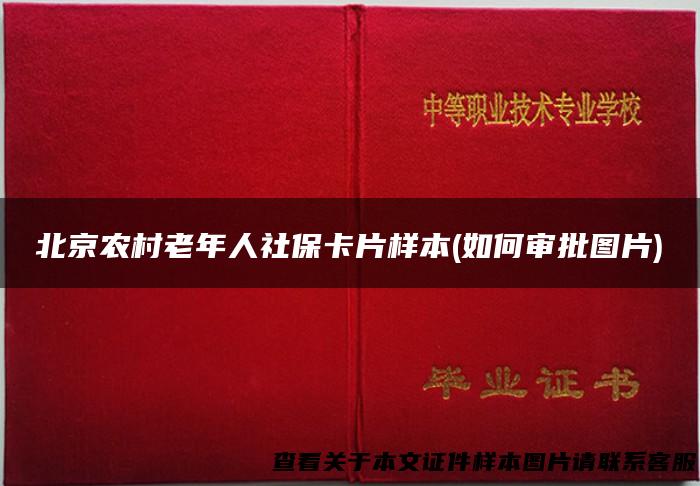 北京农村老年人社保卡片样本(如何审批图片)