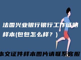 法国兴业银行银行工作证明样本(包包怎么样？)