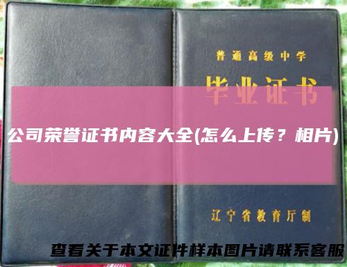 公司荣誉证书内容大全(怎么上传？相片)