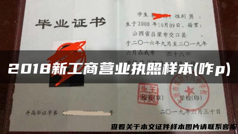 2018新工商营业执照样本(咋p)