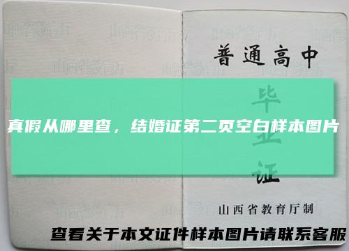 真假从哪里查，结婚证第二页空白样本图片