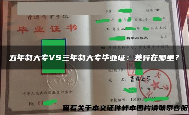 五年制大专VS三年制大专毕业证：差异在哪里？