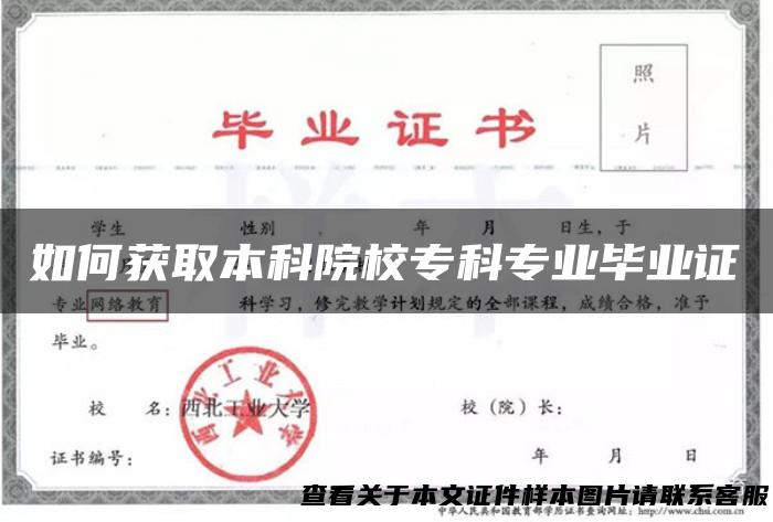 如何获取本科院校专科专业毕业证