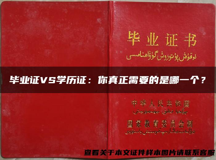 毕业证VS学历证：你真正需要的是哪一个？