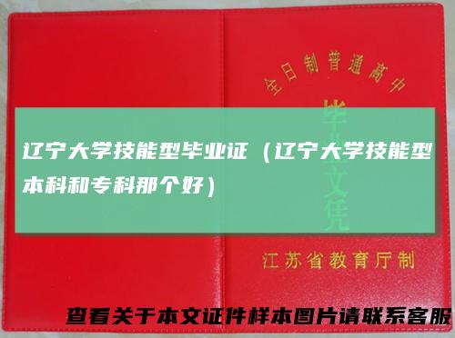 辽宁大学技能型毕业证（辽宁大学技能型本科和专科那个好）