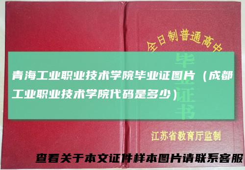 青海工业职业技术学院毕业证图片（成都工业职业技术学院代码是多少）