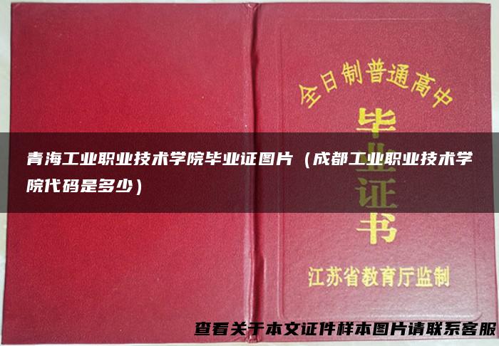 青海工业职业技术学院毕业证图片（成都工业职业技术学院代码是多少）