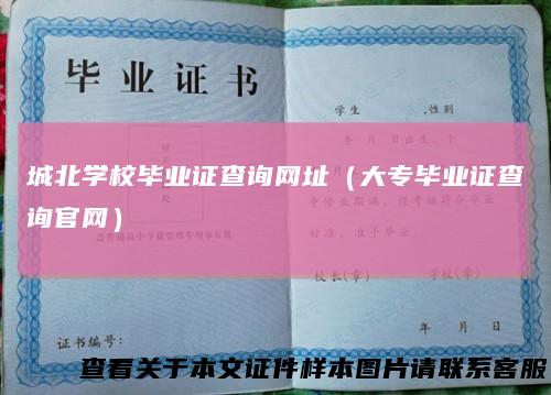 城北学校毕业证查询网址（大专毕业证查询官网）