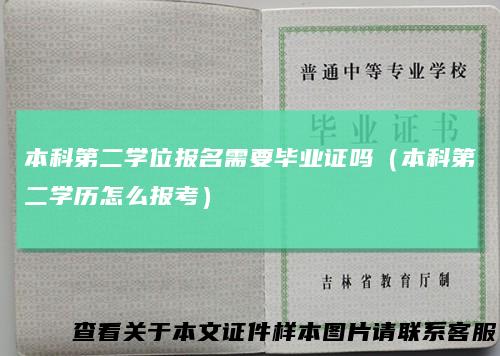 本科第二学位报名需要毕业证吗（本科第二学历怎么报考）