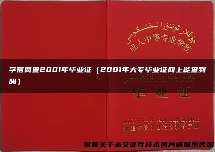 学信网查2001年毕业证（2001年大专毕业证网上能查到吗）