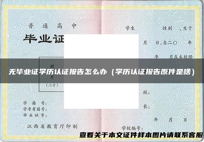 无毕业证学历认证报告怎么办（学历认证报告原件是啥）