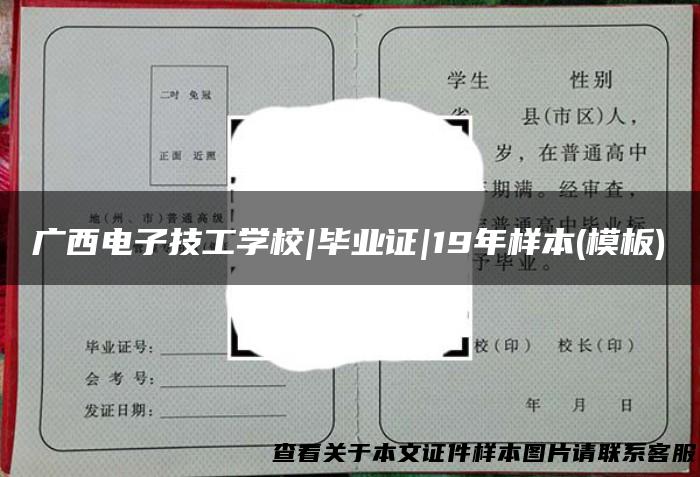 广西电子技工学校|毕业证|19年样本(模板)