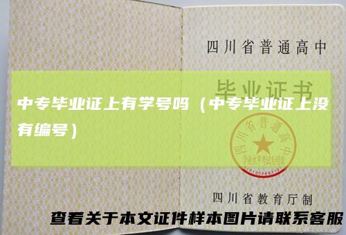 中专毕业证上有学号吗（中专毕业证上没有编号）