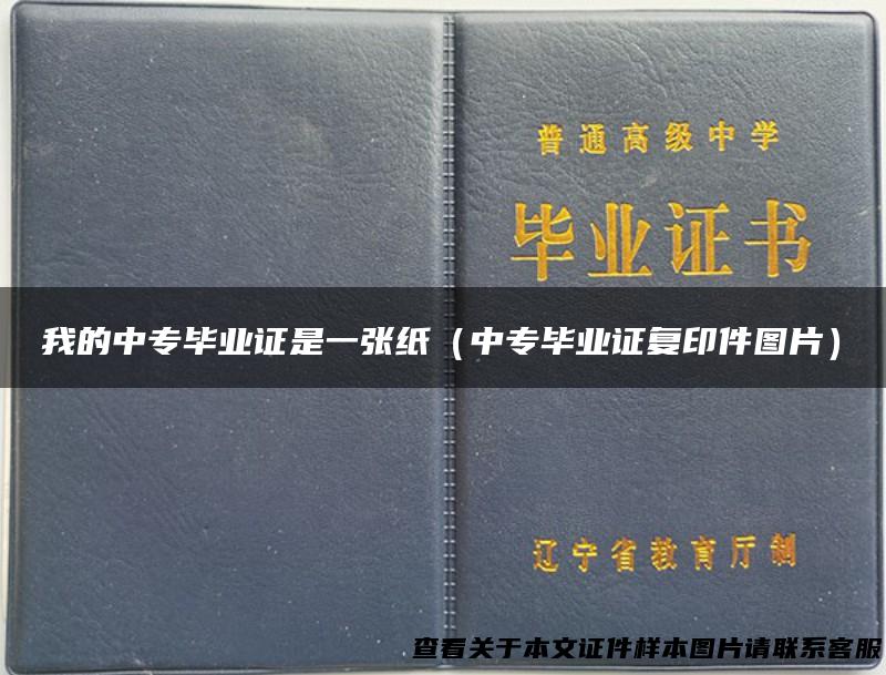 我的中专毕业证是一张纸（中专毕业证复印件图片）