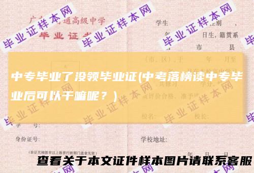 中专毕业了没领毕业证(中考落榜读中专毕业后可以干嘛呢？)