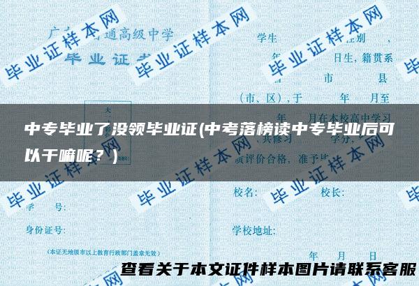 中专毕业了没领毕业证(中考落榜读中专毕业后可以干嘛呢？)