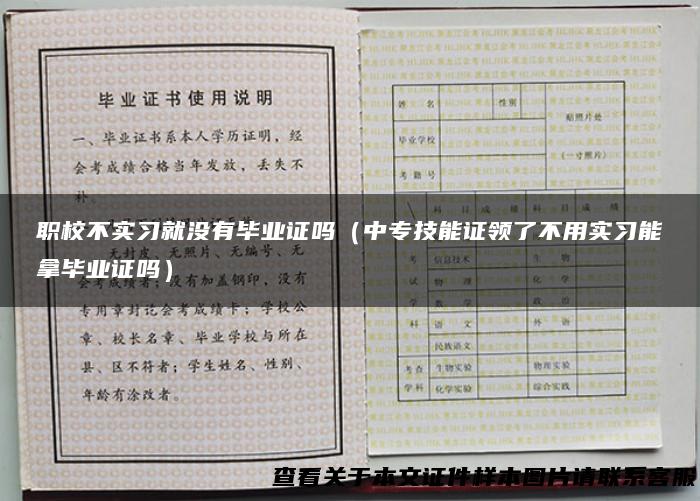 职校不实习就没有毕业证吗（中专技能证领了不用实习能拿毕业证吗）