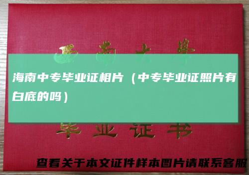 海南中专毕业证相片（中专毕业证照片有白底的吗）