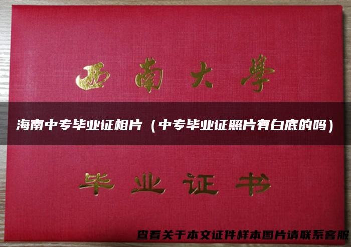 海南中专毕业证相片（中专毕业证照片有白底的吗）