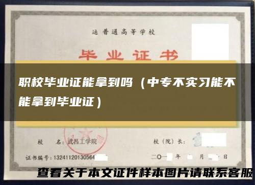 职校毕业证能拿到吗（中专不实习能不能拿到毕业证）