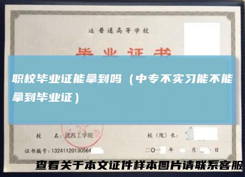 职校毕业证能拿到吗（中专不实习能不能拿到毕业证）