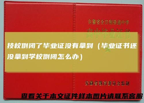 技校倒闭了毕业证没有拿到（毕业证书还没拿到学校倒闭怎么办）