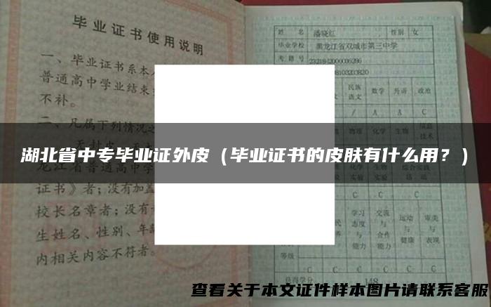 湖北省中专毕业证外皮（毕业证书的皮肤有什么用？）