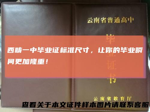 西畴一中毕业证标准尺寸，让你的毕业瞬间更加隆重！