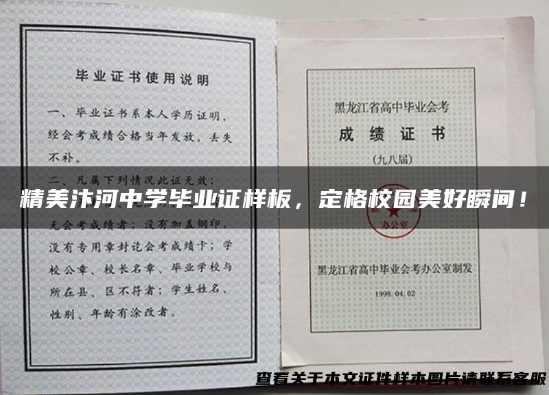 精美汴河中学毕业证样板，定格校园美好瞬间！