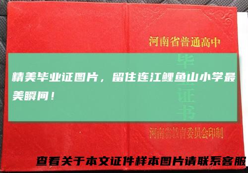 精美毕业证图片，留住连江鲤鱼山小学最美瞬间！