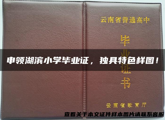 申领湖滨小学毕业证，独具特色样图！