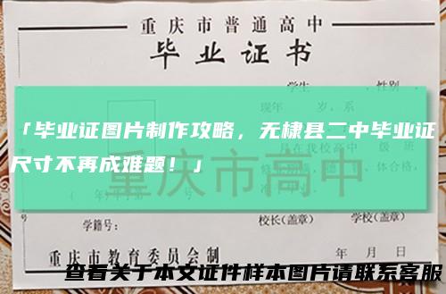 「毕业证图片制作攻略，无棣县二中毕业证尺寸不再成难题！」