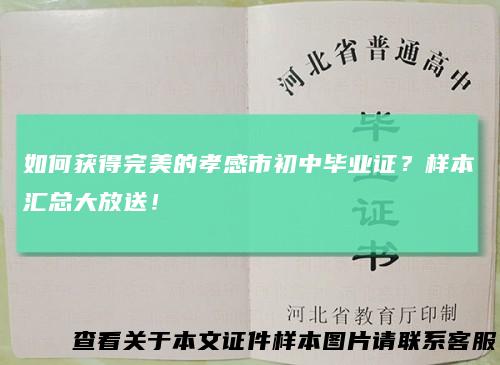 如何获得完美的孝感市初中毕业证？样本汇总大放送！