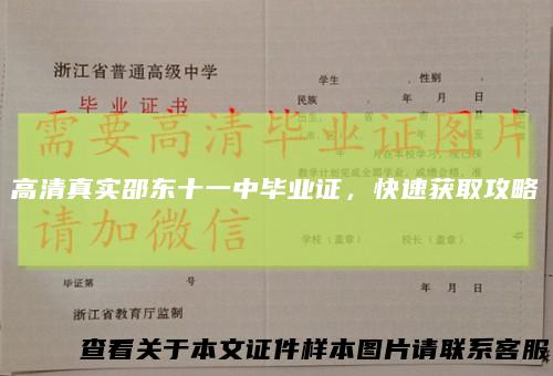 高清真实邵东十一中毕业证，快速获取攻略