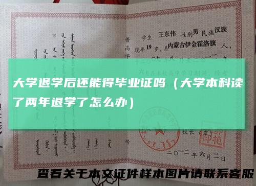 大学退学后还能得毕业证吗（大学本科读了两年退学了怎么办）