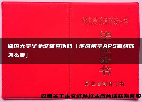 德国大学毕业证查真伪吗『德国留学APS审核你怎么看』