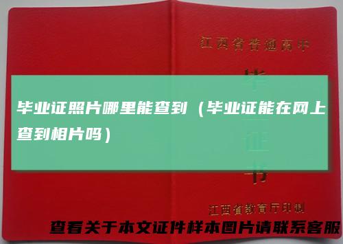 毕业证照片哪里能查到（毕业证能在网上查到相片吗）