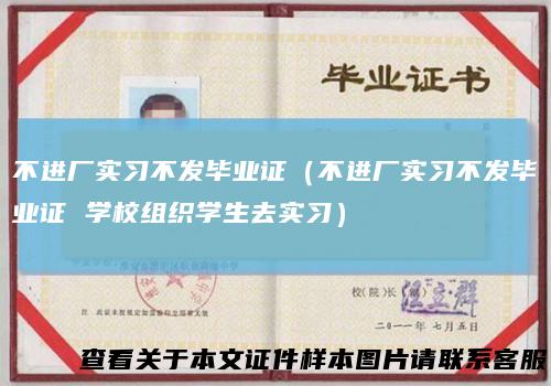 不进厂实习不发毕业证（不进厂实习不发毕业证 学校组织学生去实习）