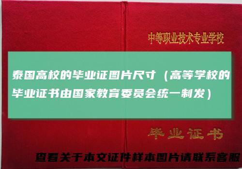 泰国高校的毕业证图片尺寸（高等学校的毕业证书由国家教育委员会统一制发）