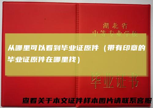 从哪里可以看到毕业证原件（带有印章的毕业证原件在哪里找）