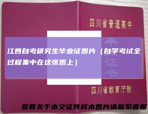 江西自考研究生毕业证图片（自学考试全过程集中在这张图上）