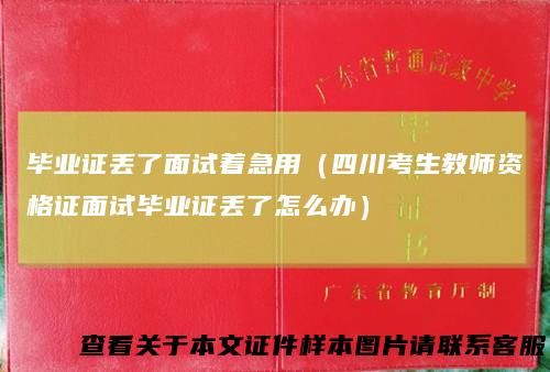 毕业证丢了面试着急用（四川考生教师资格证面试毕业证丢了怎么办）