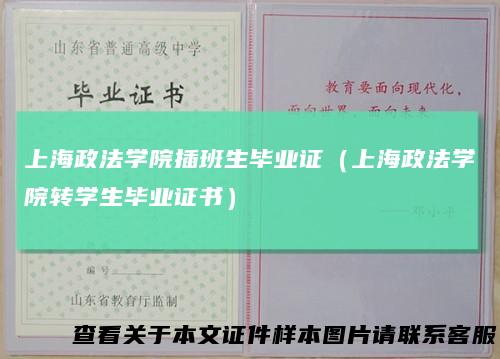 上海政法学院插班生毕业证（上海政法学院转学生毕业证书）