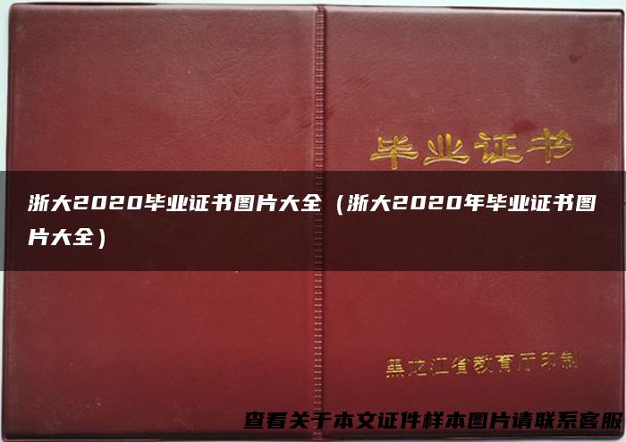 浙大2020毕业证书图片大全（浙大2020年毕业证书图片大全）